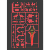 sinanju gundam gunpla plamo model runner kit char sticker (Voorkant)