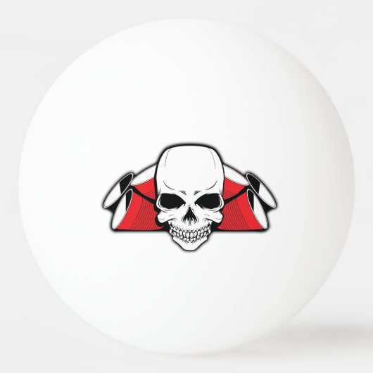 SINBP Skull en Cups Beer Pong Ball (Voorkant)