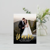 Sincere Bedankt FOLIE Dank u Briefkaart (Staand Voorkant)