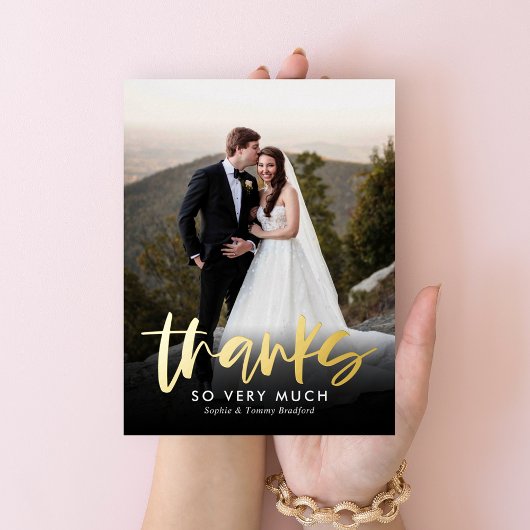 Sincere Bedankt FOLIE Dank u Briefkaart