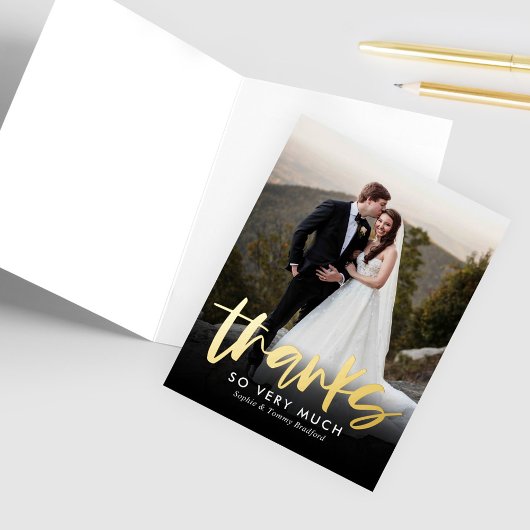 Sincere Bedankt FOLIE Foto bedankt Folie Wenskaart