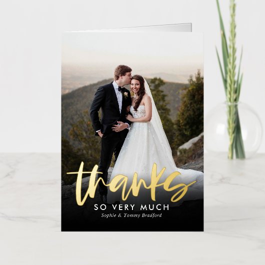 Sincere Bedankt FOLIE Foto bedankt Folie Wenskaart (Voorkant)