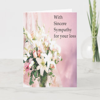 Sincere sympathie Bouquet Kaart