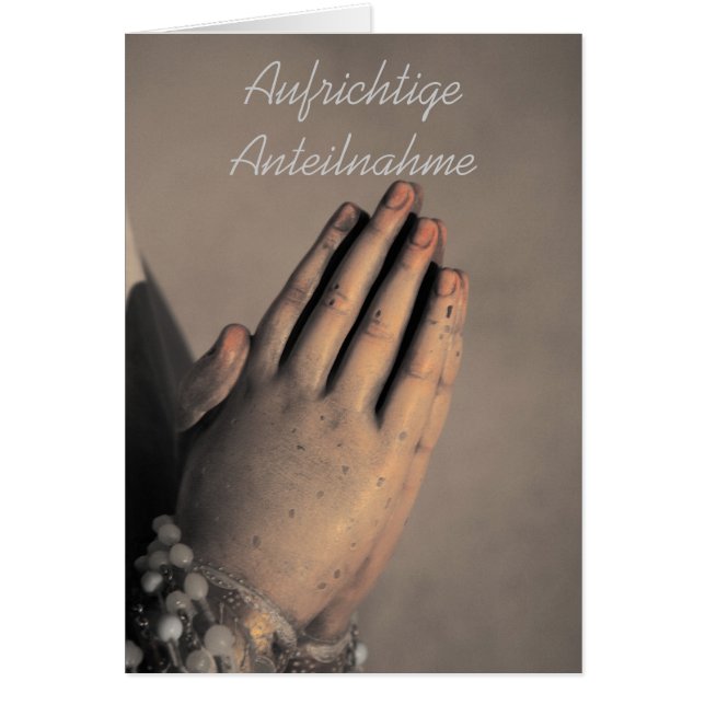 Sincères condoléances (Devant)