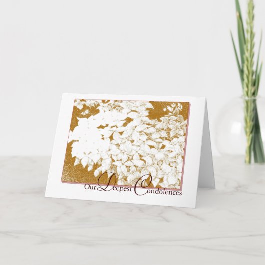 sincères condoléances carte de sympathie (Devant)