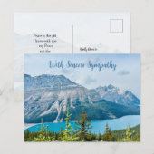 Sincères condoléances Carte postale de Blue Mounta (Devant / Derrière)