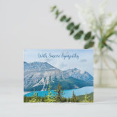 Sincères condoléances Carte postale de Blue Mounta (Debout devant)