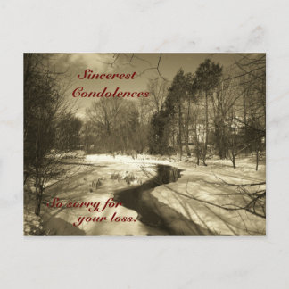 Sincerest condoléances Post Card Briefkaart