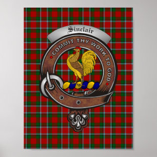 Sinclair Clan Badge Poster 8.5x11