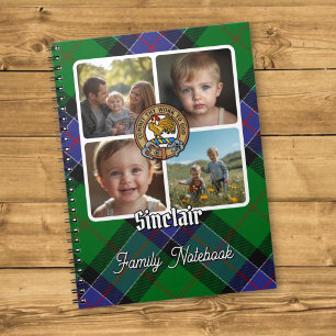 Sinclair familie foto collage notitieboek