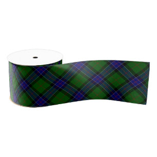 Sinclair tartan blauwe groene schol grosgrain lint