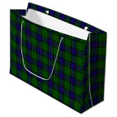 Sinclair tartan blauwe groene schol large cadeauzakje (Voorkant Gekanteld)