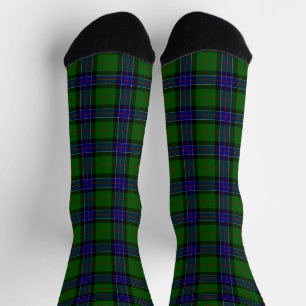 Sinclair tartan blauwe groene schol sokken