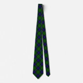 Sinclair tartan blauwe groene schol stropdas (Voorkant)