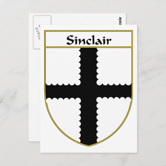 Sinclair wapen/familiewapen briefkaart (Voorkant / Achterkant)