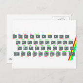 Sinclair ZX Spectrum Keyboard Keys Briefkaart (Voorkant / Achterkant)