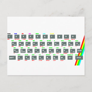 Sinclair ZX Spectrum Keyboard Keys Briefkaart