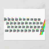 Sinclair ZX Spectrum Keyboard Keys Briefkaart (Voorkant)