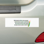 Sinclair ZX Spectrum Keyboard Keys Bumpersticker (Op auto)