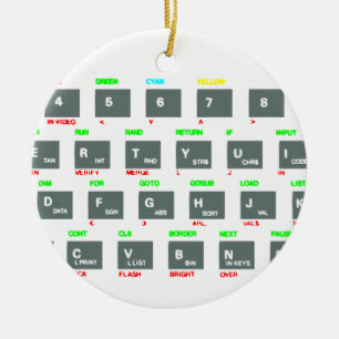 Sinclair ZX Spectrum Keyboard Keys Keramisch Ornament