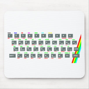Sinclair ZX Spectrum Keyboard Keys Muismat