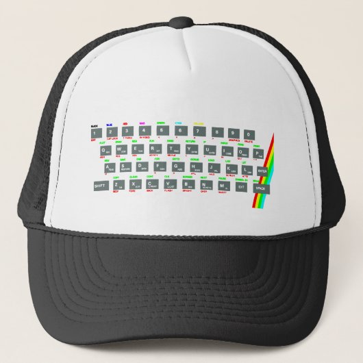 Sinclair ZX Spectrum Keyboard Keys Trucker Pet (Voorkant)