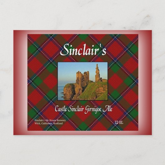 Sinclair's Castle Sinclair Girnigoe Ale Briefkaart (Voorkant)