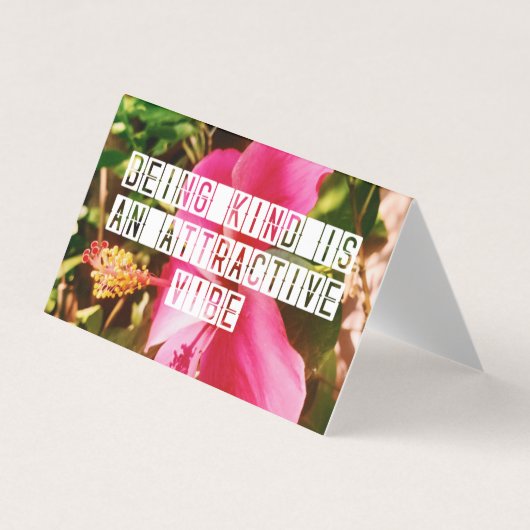 Sind Hibiscus Quote Visitekaartjes (Voorkant)