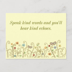 Sind Words Kind Echoes Briefkaart