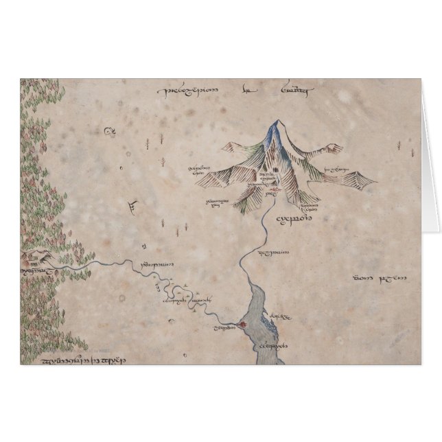 Sindarin Map of the Lonely Mountain (Voorkant Horizontaal)