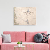 Sindarin Map of the Lonely Mountain Canvas Afdruk (Insitu (Woonkamer))