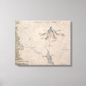 Sindarin Map of the Lonely Mountain Canvas Afdruk (Voorkant)
