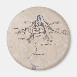 Sindarin Map of the Lonely Mountain Magneet