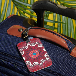 Sindhi Etnische Stammen Patroon Art Print Bagagelabel