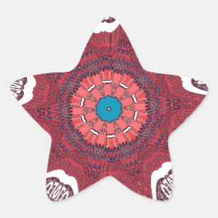 Sindhi Etnische Stammen Patroon Art Print Ster Sticker
