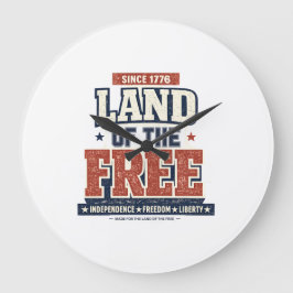 Sinds 1776 Land van de Vrijen Patriottische USA Wa Grote Klok