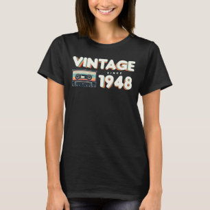 sinds 1948 Nostalgische & muziek Geboorte T-shirt