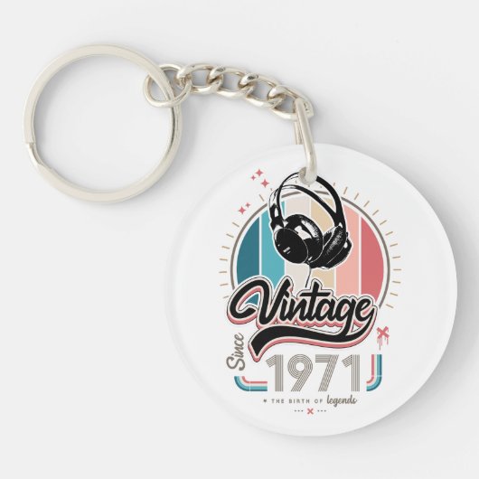 sinds 1971 Hoofdtelefoon Sleutelhanger (Voorkant)