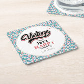 sinds - 1972 vierkante kartonnen onderzetter (Schuin)