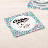  sinds - 1973 vierkante kartonnen onderzetter (Schuin)