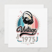  sinds 1975 Hoofdtelefoon Feestdagenkaart (Voorkant / Achterkant)