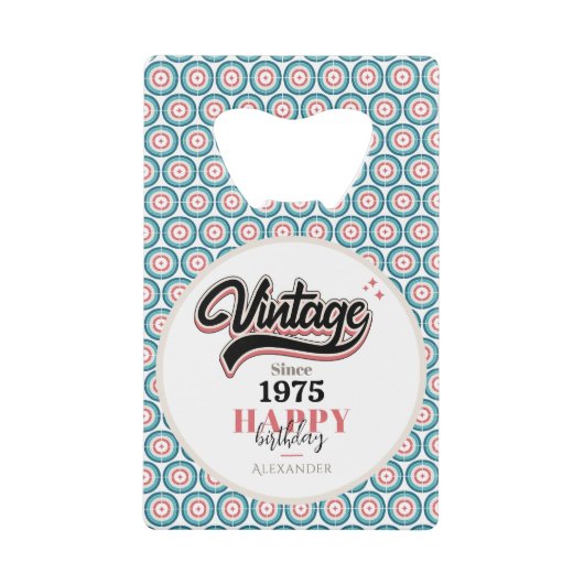  sinds - 1975 kredietkaart flessenopener (Voorkant)