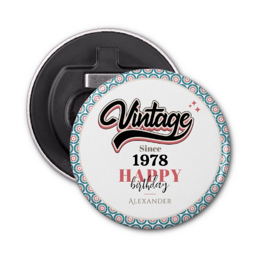 sinds - 1978 button flesopener (Voorkant)