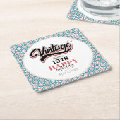  sinds - 1978 vierkante kartonnen onderzetter (Schuin)