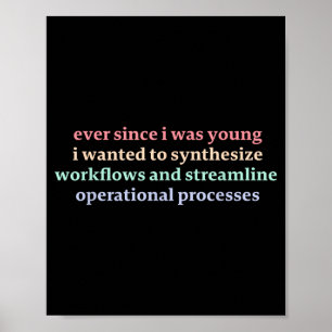 Sinds ik Jong was Wilde ik Werkstromen Synthetiser Poster