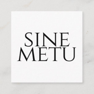 Sine Metu - Zonder Vrees Informatiekaartje