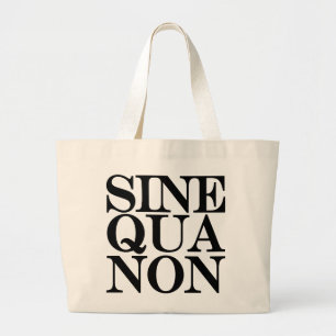 Sine Qua niet-Latijnse Jumbo-Canvas tas