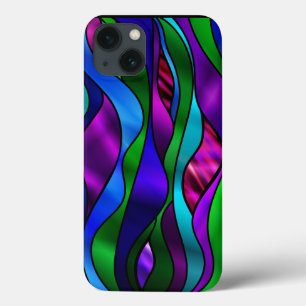 SinedGlassSwirl-Blue iPhone 13 Hoesje