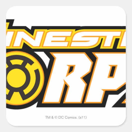 Sinestro Corps Vierkante Sticker (Voorkant)