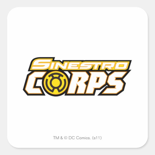 Sinestro Corps Vierkante Sticker (Voorkant)